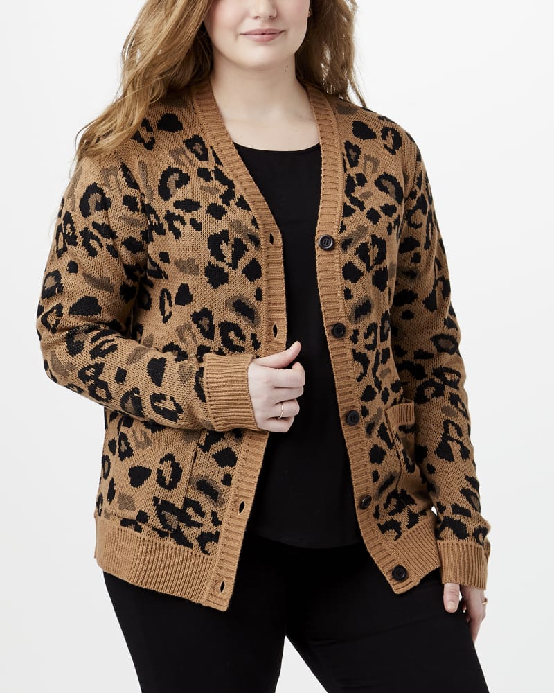 Front of plus size Ana Luisa V-Neck Cardigan by Meri Skye | Dia&Co | dia_product_style_image_id:150985